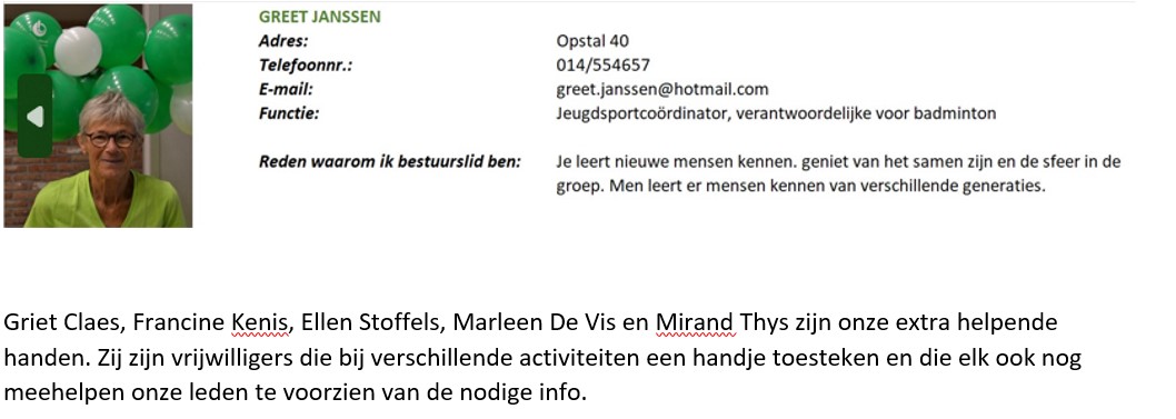 greet + tekst